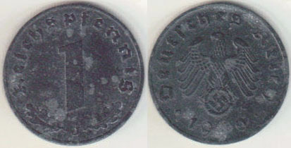 1940 J Germany 1 Pfennig A005404.